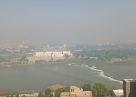 اهواز در هاله‌ای از دود