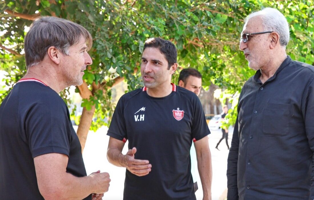 حضور مربی وحید هاشمیان در تمرین پرسپولیس