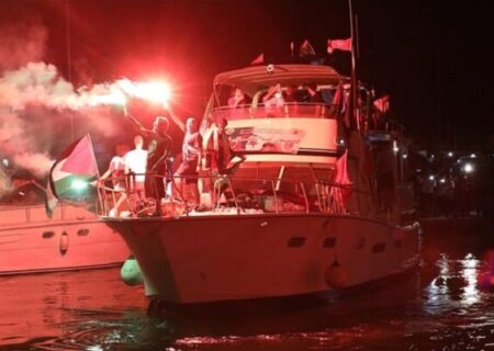 سیزدهمین کشتی ناوگان صمود مراکش از تونس به طرف غزه حرکت کرد