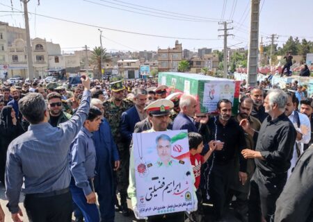 مراسم با شکوه تشییع سردار شهید «ابراهیم فضیلت» در زاهدان