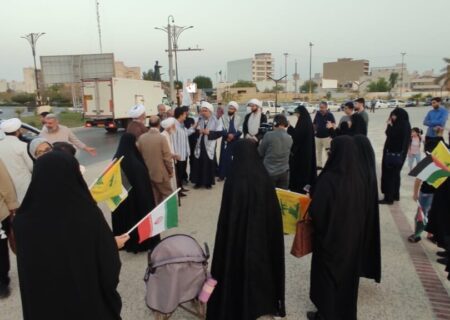 کاروان «یاران صمود به سوی آزادی و مقاومت» در شهر بوشهر
