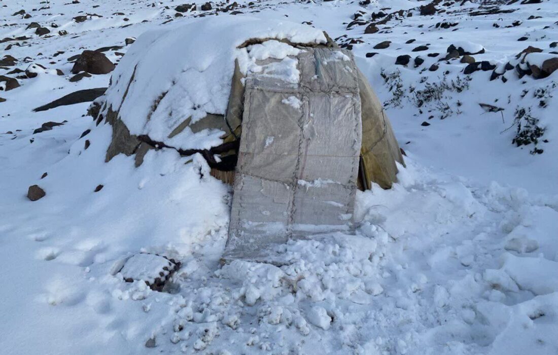 سفیدپوش شدن ارتفاعات بلده با نخستین برف پاییزی