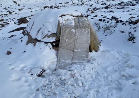 سفیدپوش شدن ارتفاعات بلده با نخستین برف پاییزی