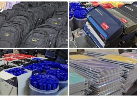 اهدای بسته‌های لوازم‌تحریر به دانش‌آموزان کم‌برخوردار جزیره خارگ