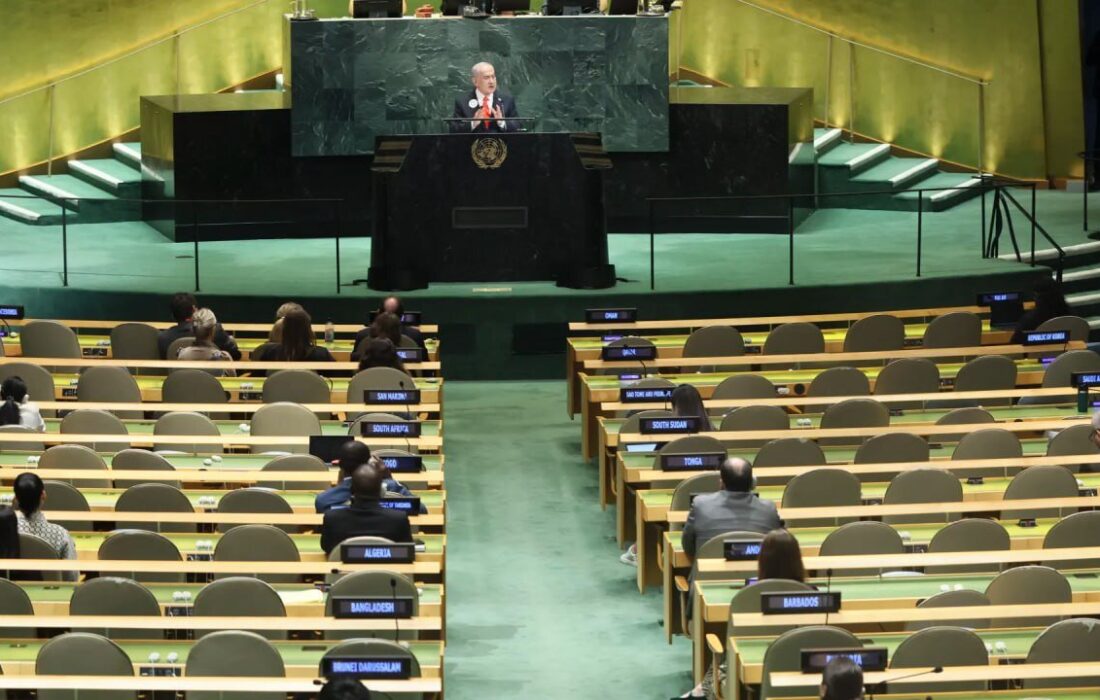 تمسخر ادامه‌دار نتانیاهو؛ دو تصویر فراموش‌نشدنی در سازمان ملل!