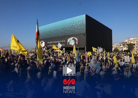 حضور پرشور مردم در سالگرد شهید نصرالله؛ گزارش خبرنگار مهر