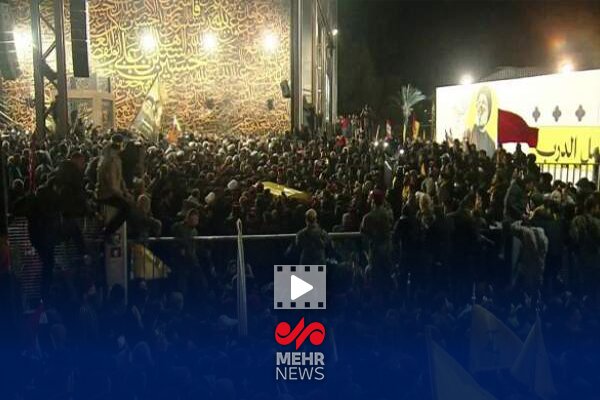 حضور پرشور مردم در مرقد مطهر سید حسن نصرالله