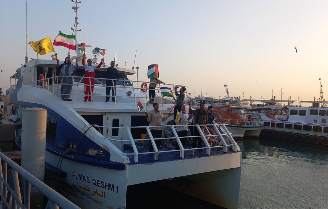 کاروان یاران صمود با عبور از مرزهای زمینی به آب‌های آزاد رسید