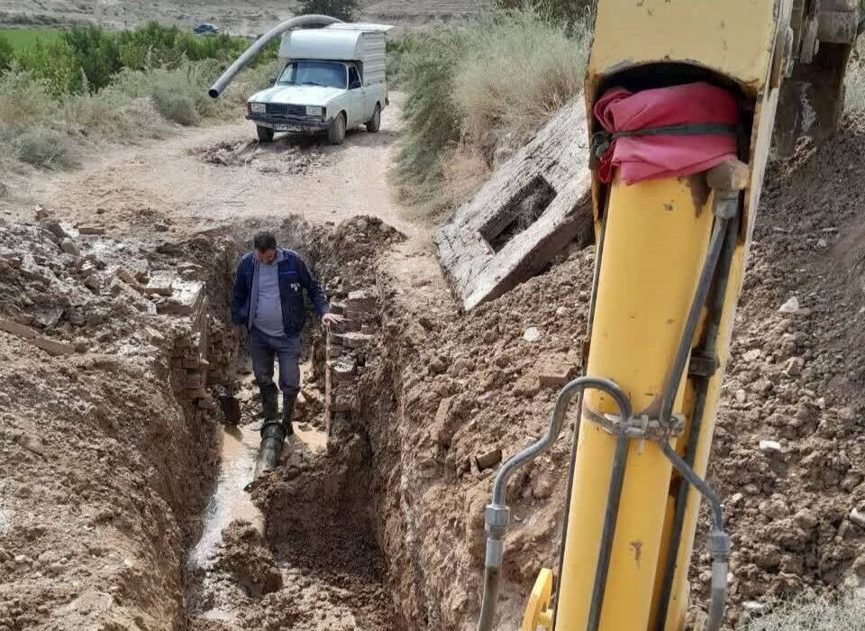 تعمیر سه نقطه آسیب‌دیده در خط انتقال آب مجتمع گرمخان بجنورد