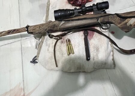 دستگیری شکارچی متخلف در حاجی آباد توسط ماموران انتظامی