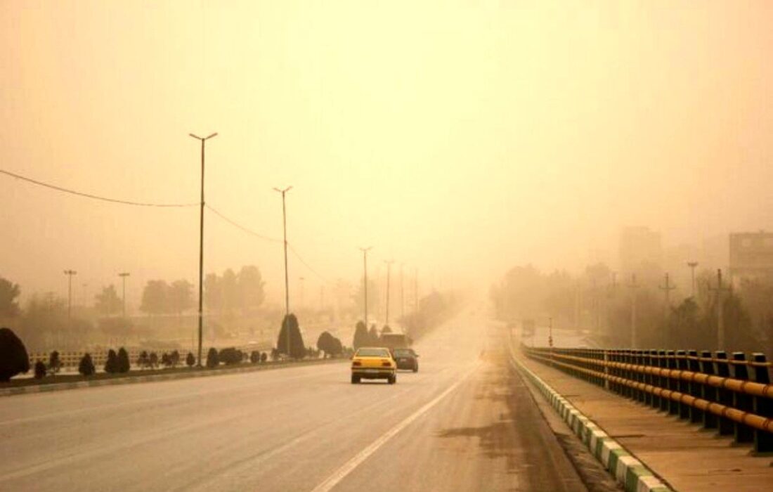 ٧ساعت «بنفش» در تهران؛ گرد و خاک «صالحیه» آسمان پایتخت را بهم ریخت