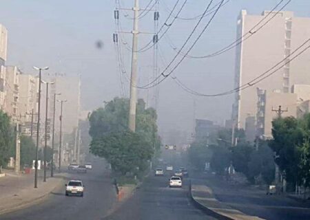 ۱۳ شهر خوزستان در وضعیت ناسالم و بسیار ناسالم آلودگی هوا