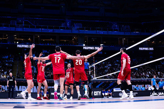 پیروزی تماشایی والیبال ایران مقابل صربستان