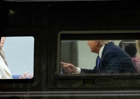 مکالمه پرتنش ترامپ و ملانیا از چشم دوربین‌ اسکای‌نیوز دور نماند/ ویدئو