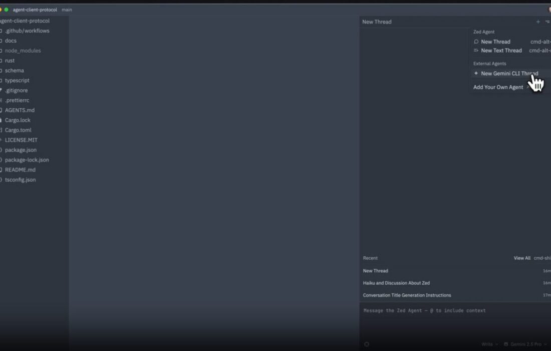 ⭐️ Zed و گوگل با پروتکل ACP، ایجنتها رو به همه ویرایشگرها میآورند