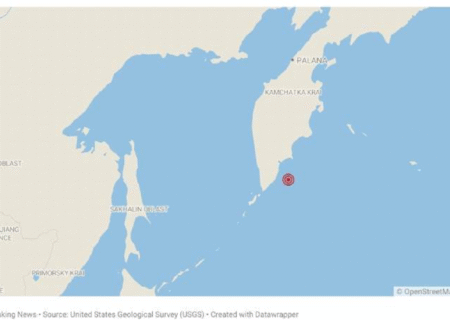 تداوم زمین‌لرزه‌ها در کامچاتکا/ زلزله‌ای به بزرگی ۵ ریشتر شبه‌جزیره کامچاتکا را تکان داد