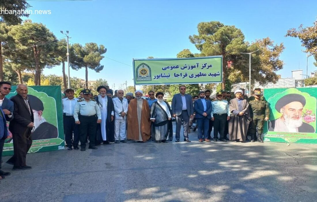 برگزاری باشکوه نماز جمعه و راهپیمایی “بشارتنصر” در نیشابور