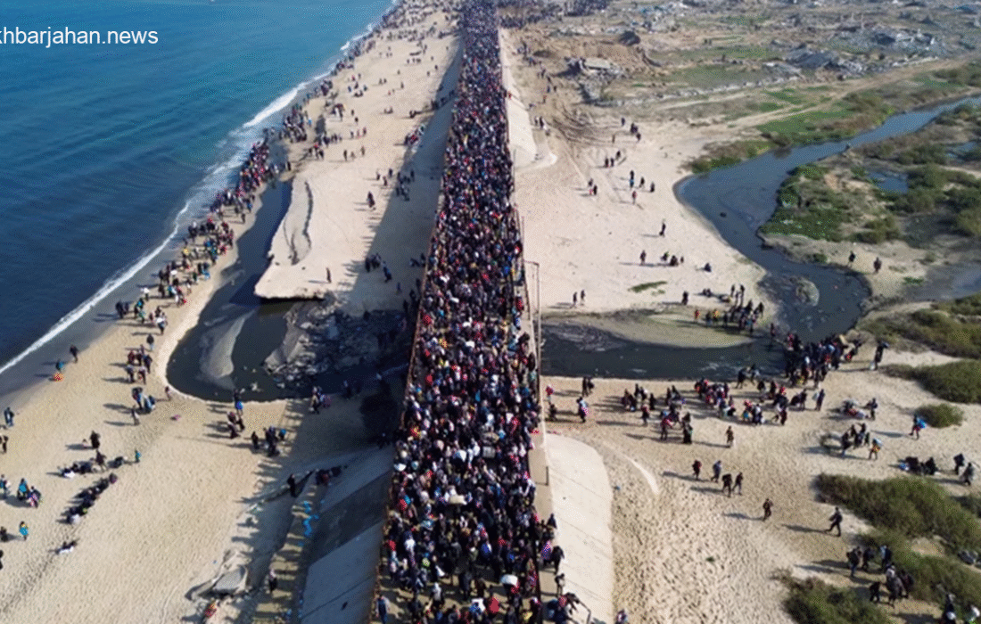 استقبال گروه‌های فلسطینی از بازگشت باشکوه مردم به غزه
