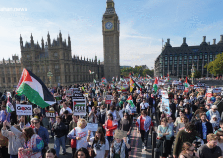 تظاهرات هزاران لندنی در حمایت از «صلح پایدار» در غزه