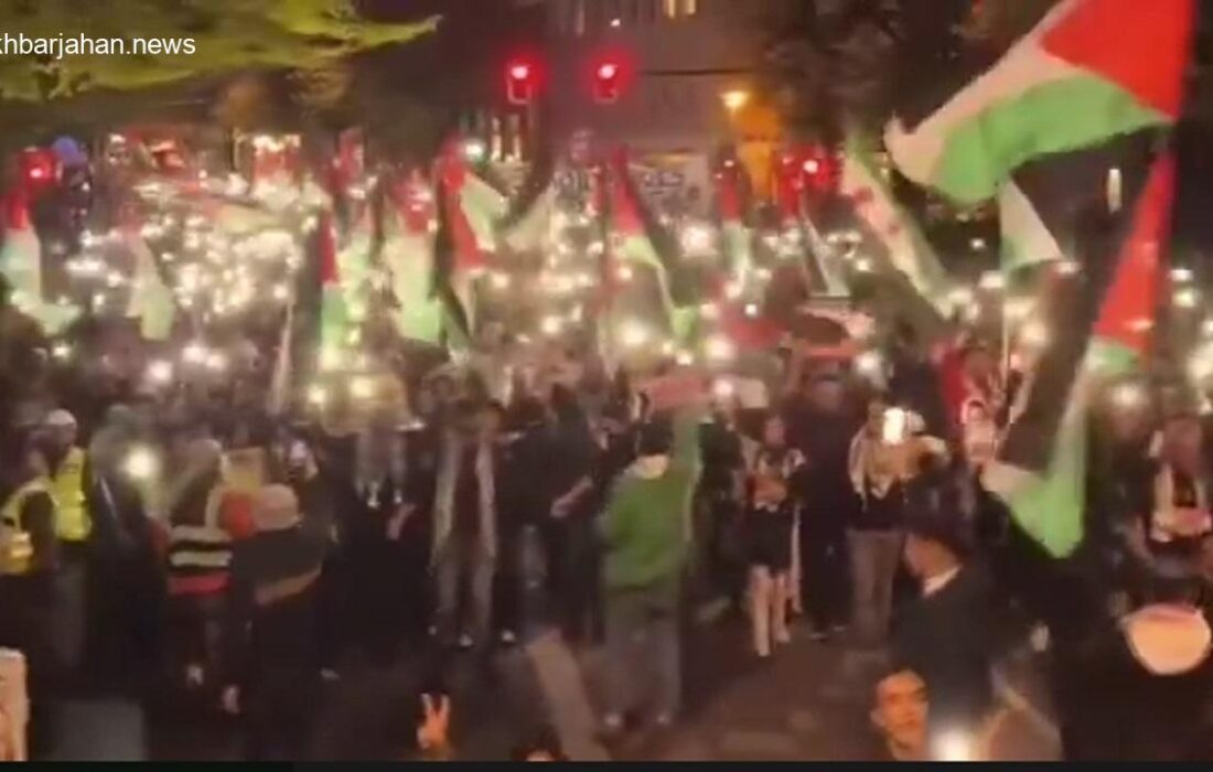 راهپیمایی حامیان فلسطین در قلب برلین برگزار شد
