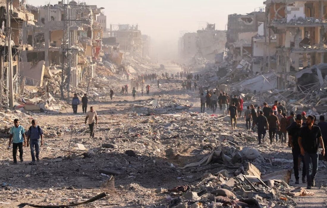 تخریب گسترده ارتش اسرائیل در شمال غزه