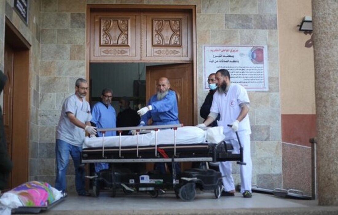 انتقال پیکر ۴۵ شهید ربوده شده به بیمارستان ناصر خان یونس