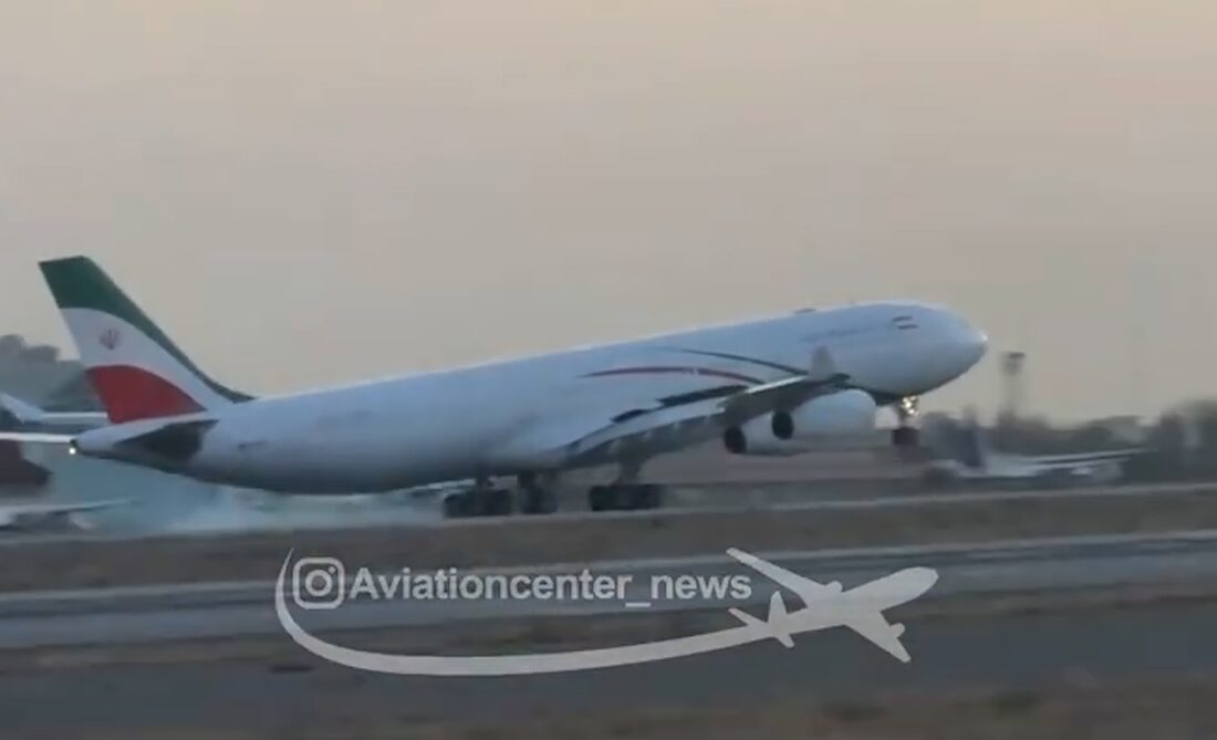 مانور تماشایی خلبان هواپیمای پزشکیان در فرودگاه مهرآباد