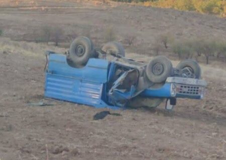 مرگ در الیگودرز: واژگونی خونین وانت نیسان