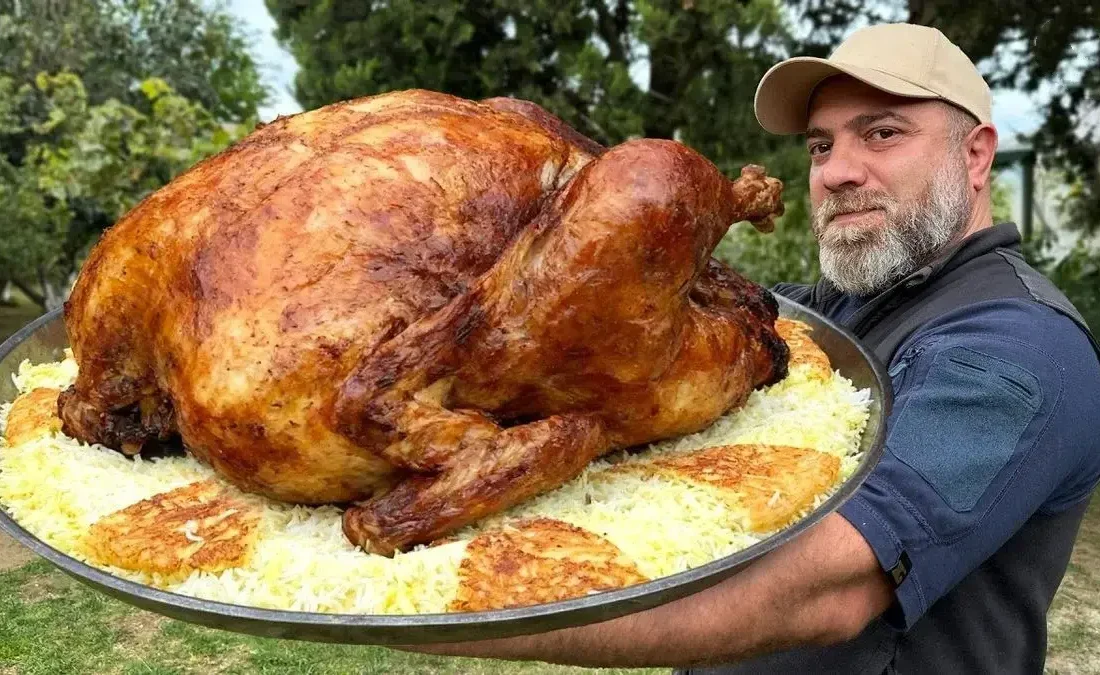 آموزش پخت بوقلمون شکمپر تنوری به روش سنتی آذربایجانی