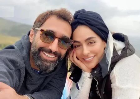 حضور صمیمانه سمانه پاکدل و هادی کاظمی در نمایشگاه صلح عباس آباد