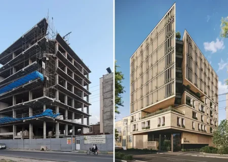 «آپارتمان ساباط» کاشان: تلفیق معماری مدرن و خانه‌های سنتی (تصاویر)