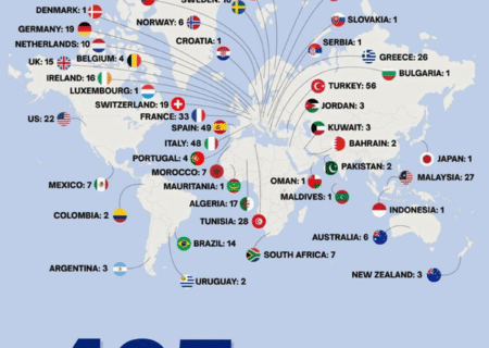 اعلام تعداد و ملیت فعالان حاضر در کاروان آزادی غزه