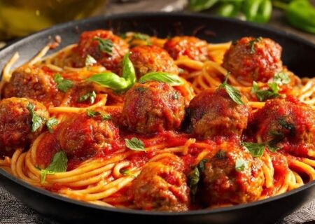 آموزش پخت اسپاگتی ایتالیایی با کوفته قلقلی لذیذ