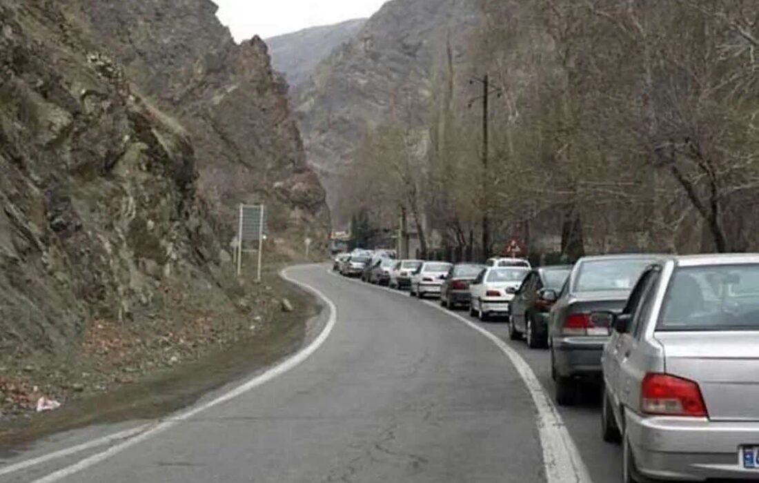 جاده چالوس امروز یکطرفه شد