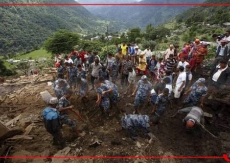 رانش مرگبار زمین در نپال؛ جان باختن ۱۴ نفر و مفقود شدن ۸ تن