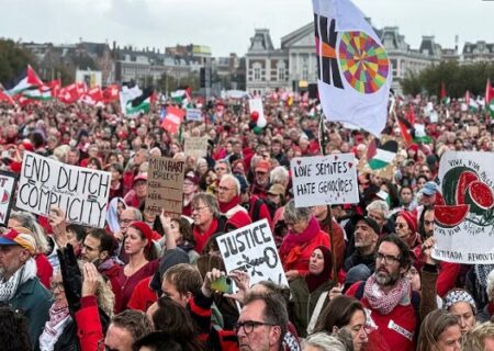 تظاهرات گسترده علیه اسرائیل با حضور ۲۵۰ هزار نفر