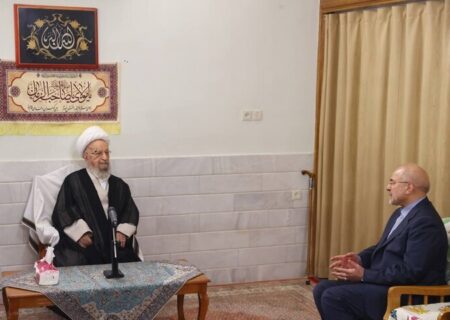 دیدار قالیباف با آیات عظام جوادی آملی و مکارم شیرازی