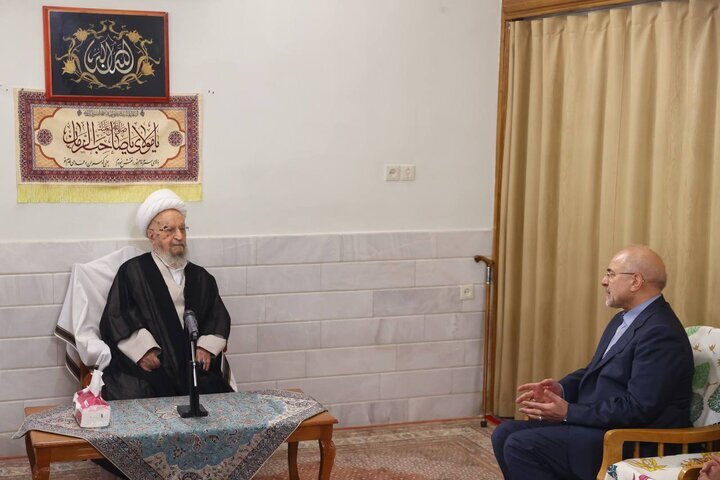 دیدار قالیباف با آیات عظام جوادی آملی و مکارم شیرازی