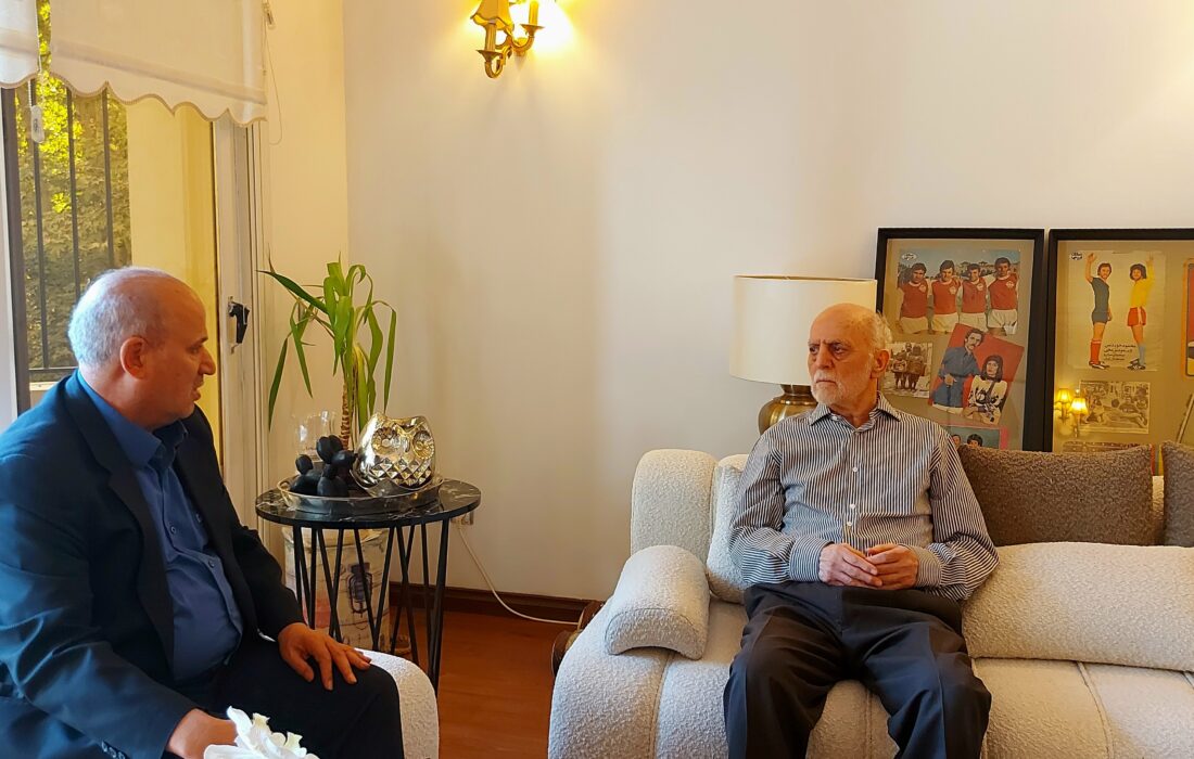 عیادت رئیس فدراسیون از اسطوره فوتبال