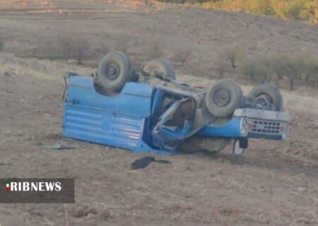 مرگ در الیگودرز: واژگونی مرگبار یک خودرو قربانی گرفت