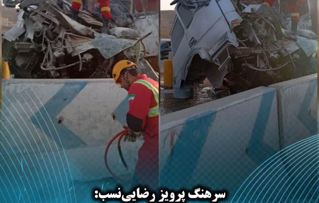 تصادف مرگبار در بجنورد: جان باختن یک نفر در پی برخورد دو تریلی