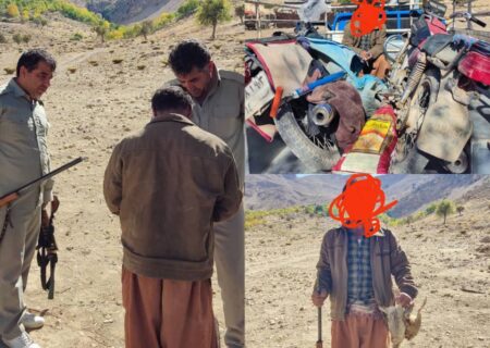 شکارچی متخلف در منطقه حفاظت شده سیوک دستگیر شد
