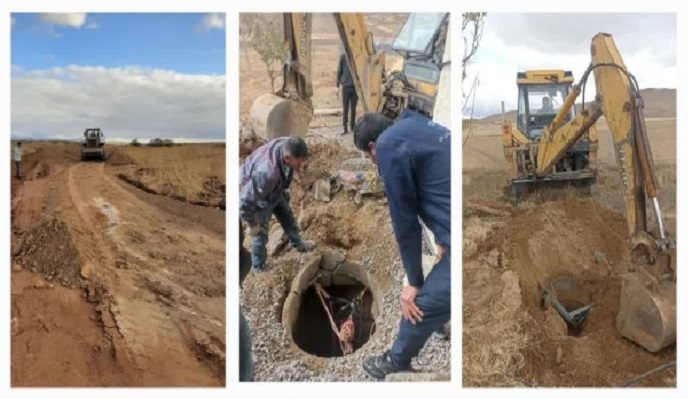 مسدودسازی 14 حلقه چاه غیرقانونی در خدابنده توسط مقامات