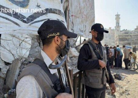 استقرار نیروهای امنیتی در خیابان‌های غزه