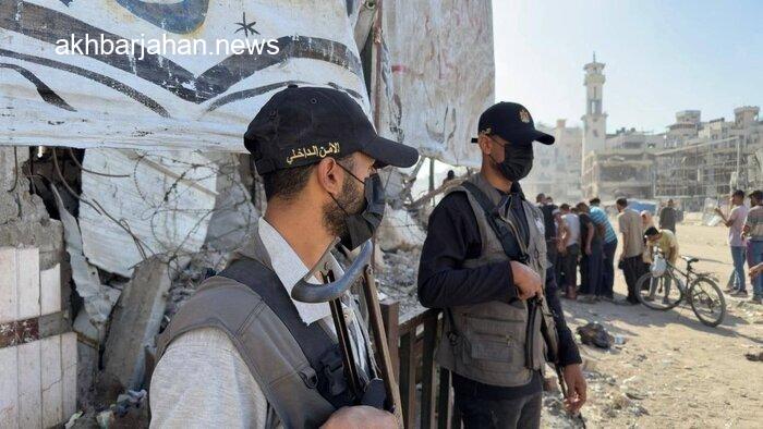 استقرار نیروهای امنیتی در خیابانهای غزه