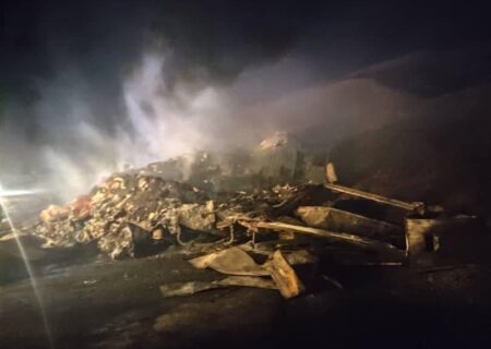 تصادف مرگبار در جاده سنندج-مریوان: برخورد دو تریلی ترانزیت