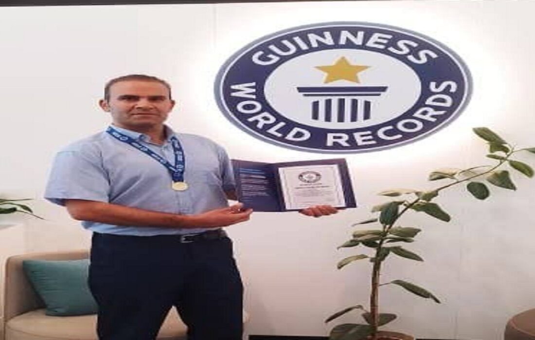 تقدیر از مرد رکورددار گینس در تبریز