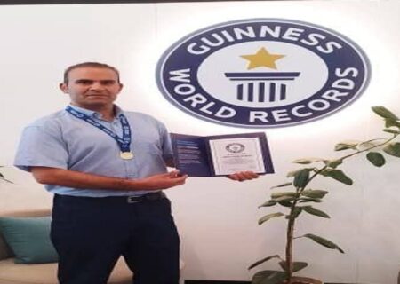 تقدیر از مرد رکورددار گینس در تبریز