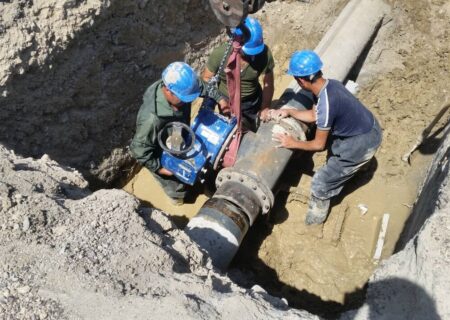 ترمیم بدون وقفه خط لوله آب زارچ پس از شکستگی