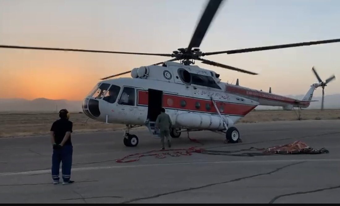 بالگرد هلال احمر در اشترانکوه لرستان، پیش از پرواز دچار سانحه شد